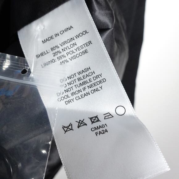 New Quince Women's Mod Italian Wool Cocoon Coat Preppy Black $170 Large 4025 - Picture 8 of 12